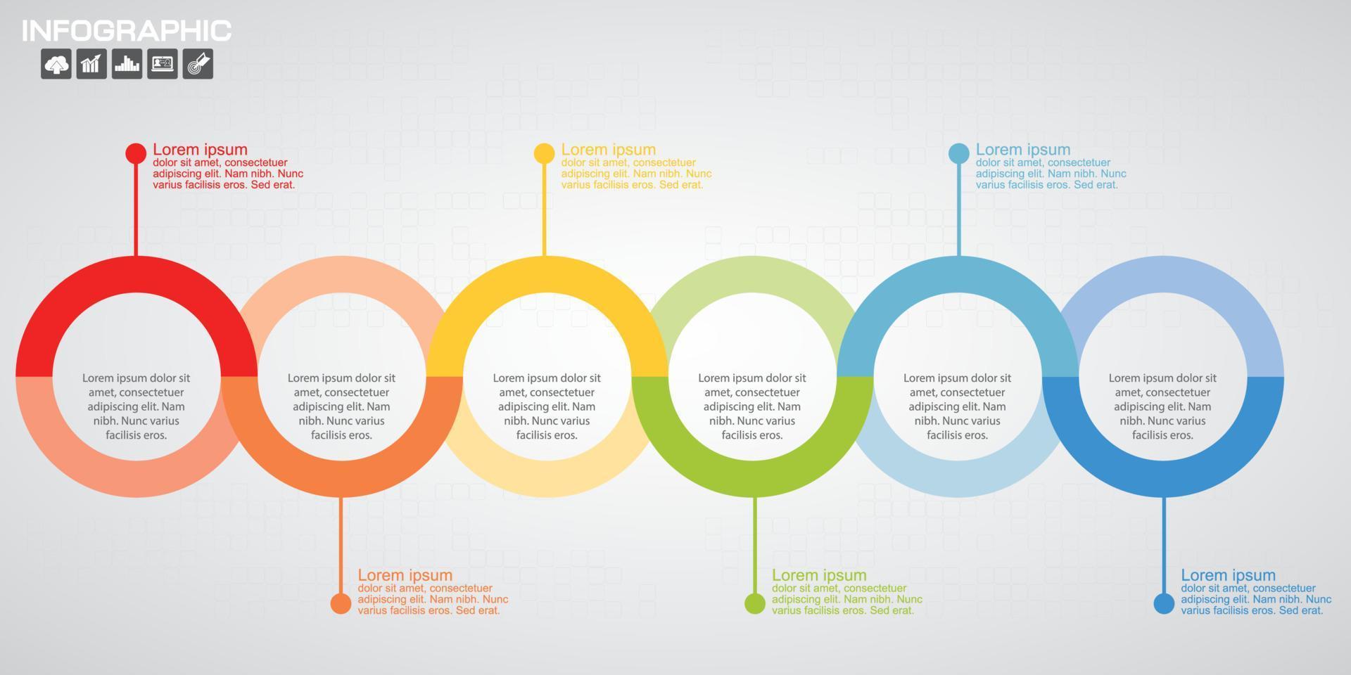 tijdlijn infographics ontwerpsjabloon met 10 opties, procesdiagram, vector eps10 illustratie