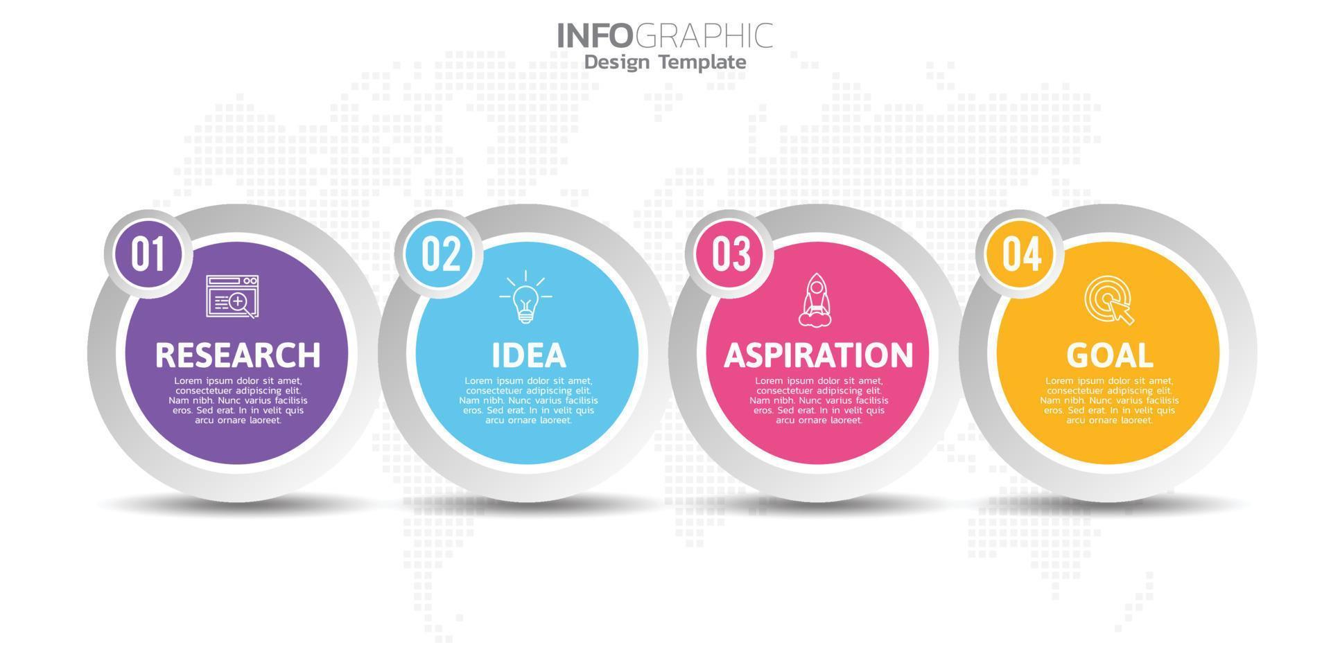 infographic 4 stappen elementen voor inhoud, diagram, stroomdiagram, stappen, onderdelen, tijdlijn, workflow, grafiek. vector