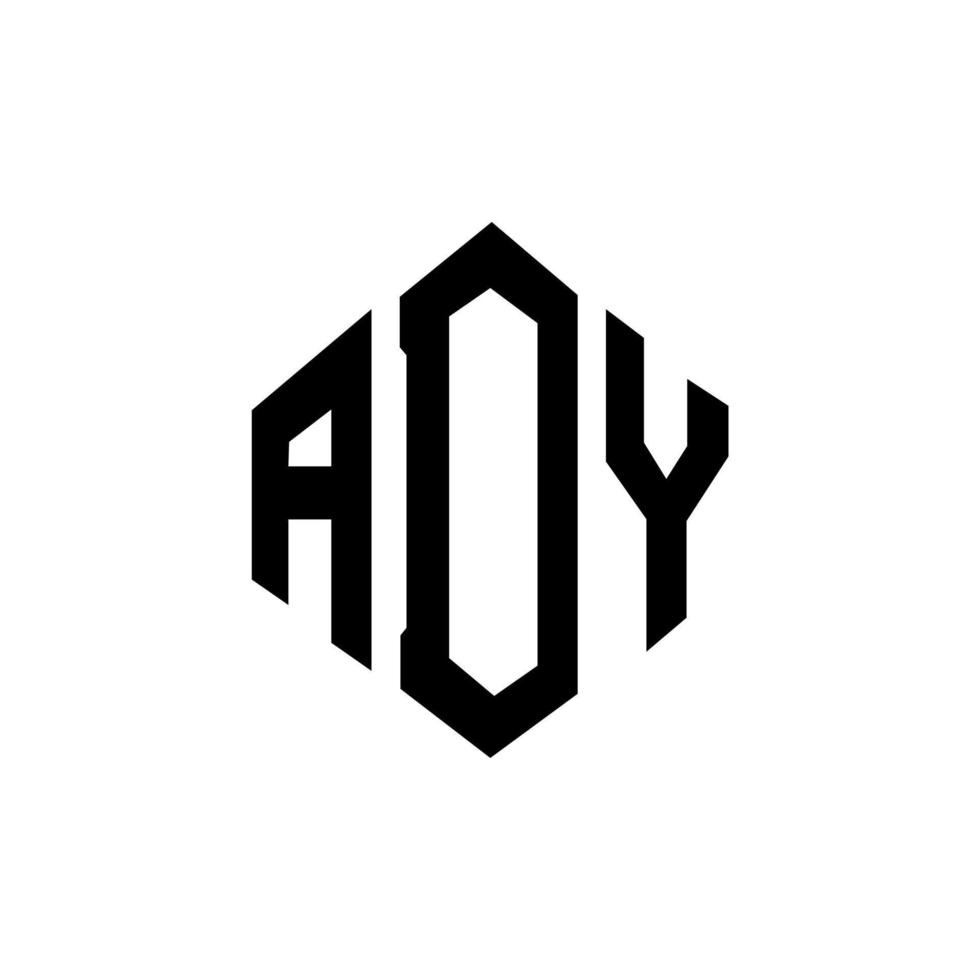 ady letter logo-ontwerp met veelhoekvorm. ady veelhoek en kubusvorm logo-ontwerp. ady zeshoek vector logo sjabloon witte en zwarte kleuren. ady monogram, business en onroerend goed logo.