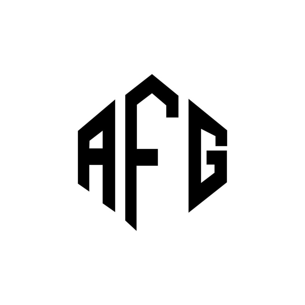 afg letter logo-ontwerp met veelhoekvorm. afg veelhoek en kubusvorm logo-ontwerp. afg zeshoek vector logo sjabloon witte en zwarte kleuren. afg monogram, bedrijfs- en onroerend goed logo.