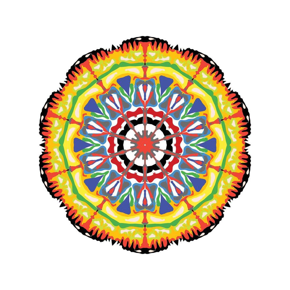 abstracte achtergrondkleur illustratie mandala-stijl vector