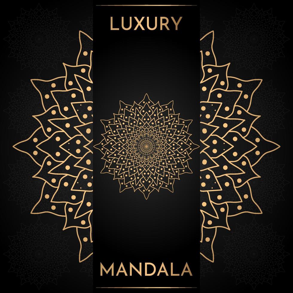 luxe mandala achtergrond met gouden elementen vector in illustratie graphics premium vector
