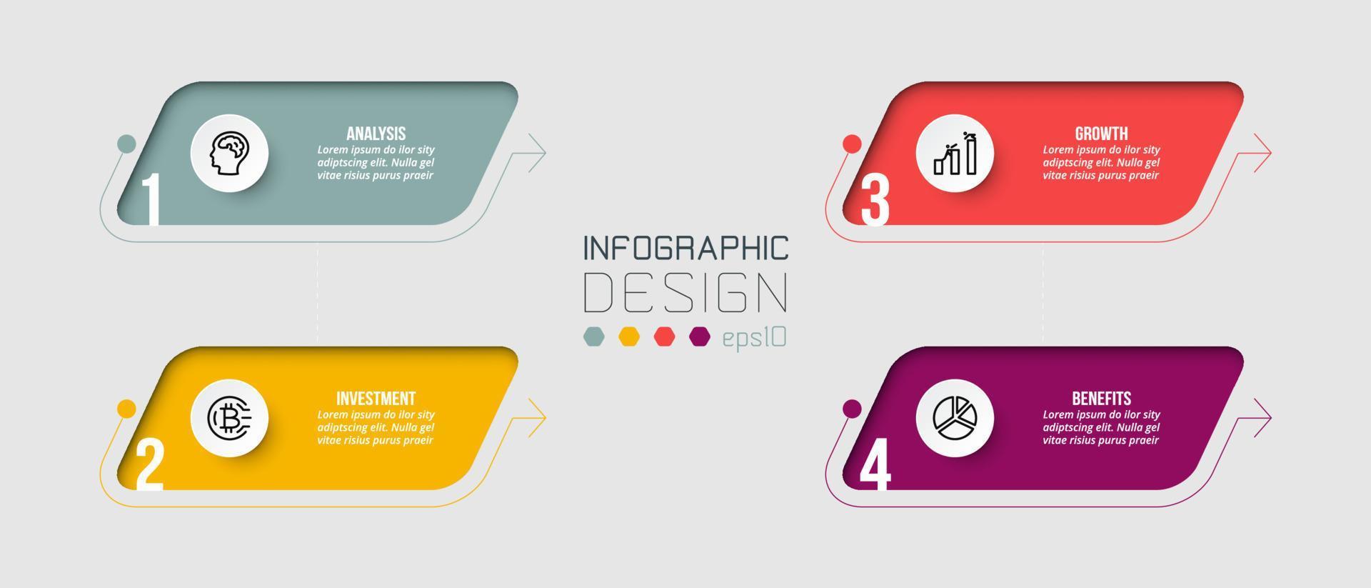 infographic sjabloon bedrijfsconcept met diagram. vector