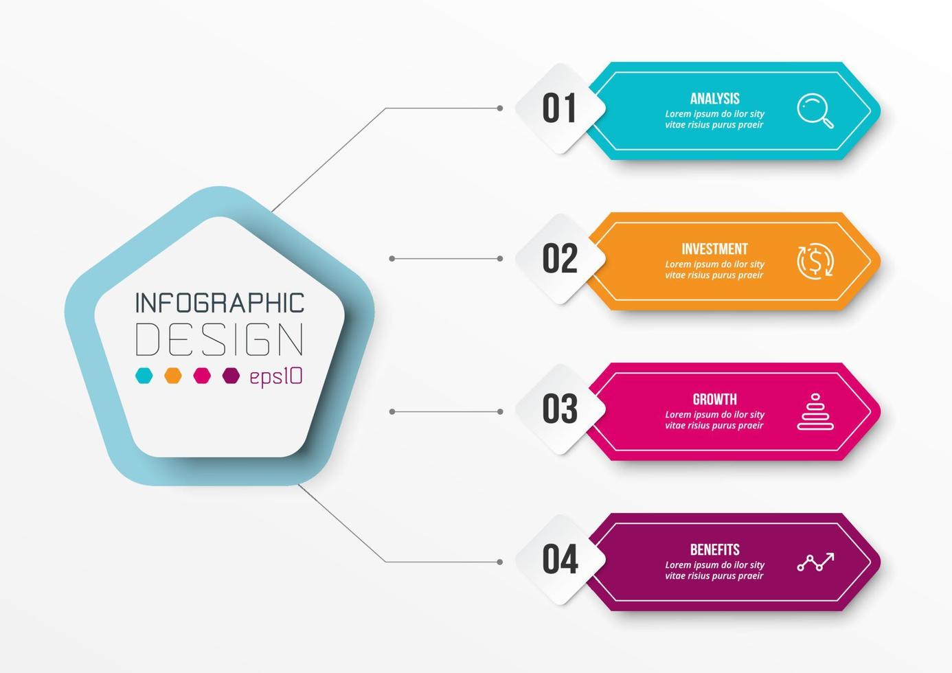 infographic sjabloon bedrijfsconcept met diagram. vector