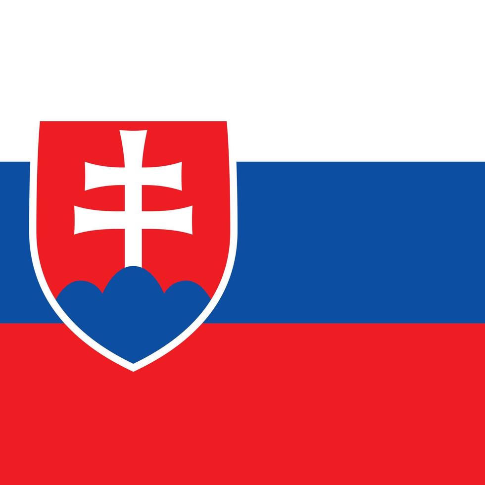 vlag van Slowakije, officiële kleuren. vectorillustratie. vector