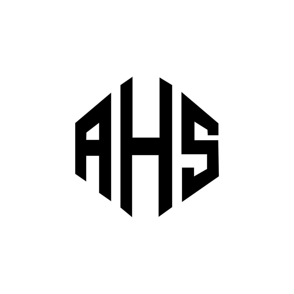ahs letter logo-ontwerp met veelhoekvorm. ahs veelhoek en kubusvorm logo-ontwerp. ahs zeshoek vector logo sjabloon witte en zwarte kleuren. ahs monogram, business en onroerend goed logo.