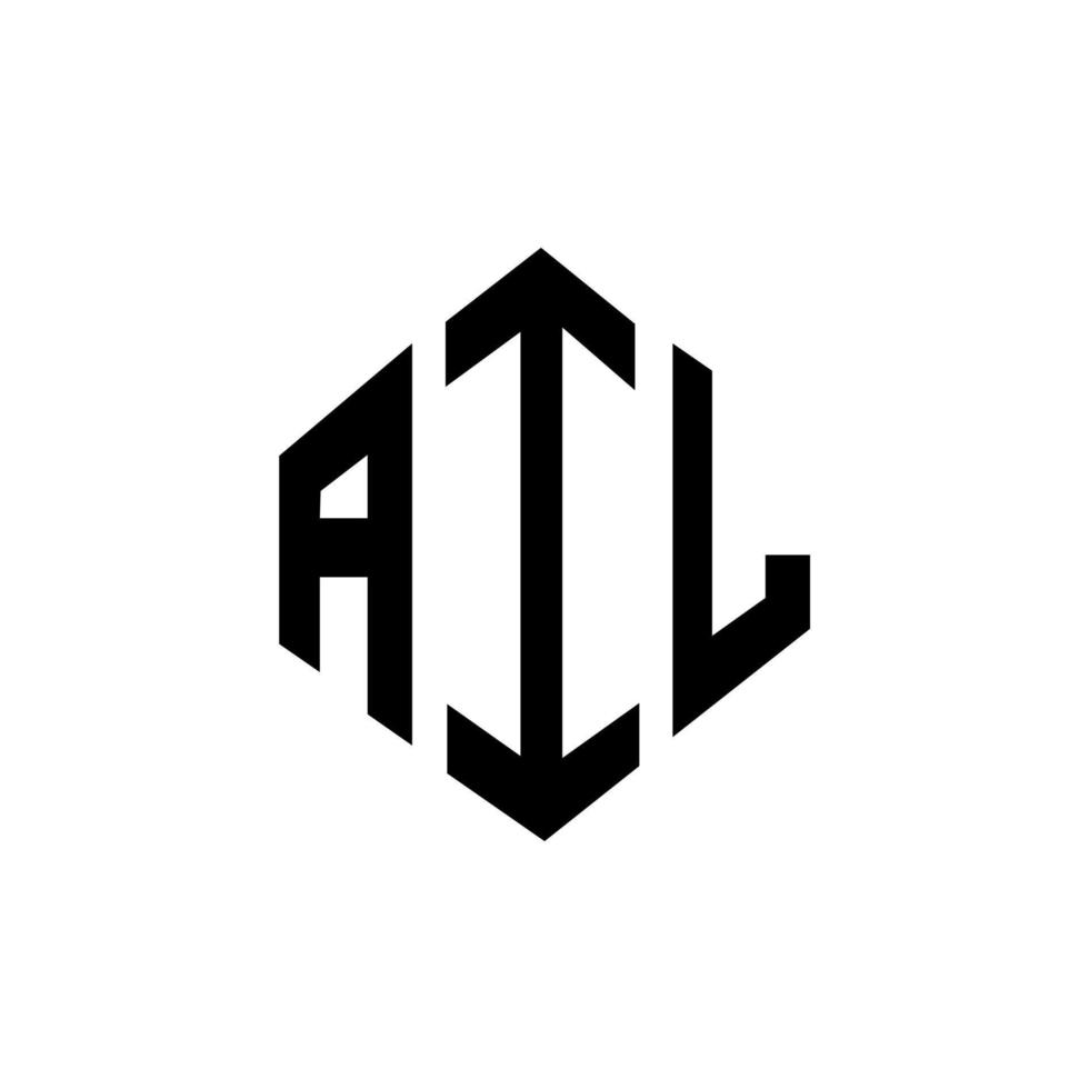 ail letter logo-ontwerp met veelhoekvorm. ail veelhoek en kubusvorm logo-ontwerp. ail zeshoek vector logo sjabloon witte en zwarte kleuren. ail monogram, business en onroerend goed logo.