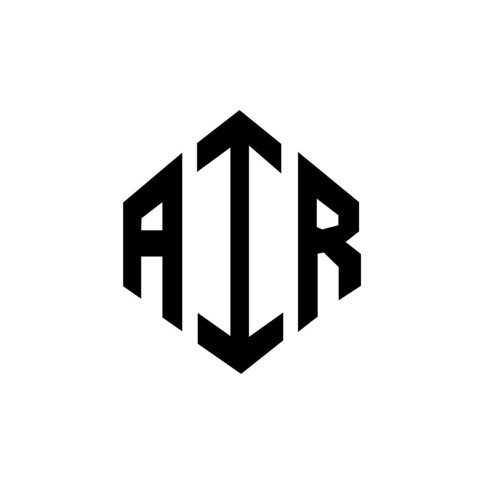 lucht letter logo-ontwerp met veelhoekvorm. lucht veelhoek en kubus vorm logo ontwerp. lucht zeshoek vector logo sjabloon witte en zwarte kleuren. luchtmonogram, bedrijfs- en onroerendgoedlogo.