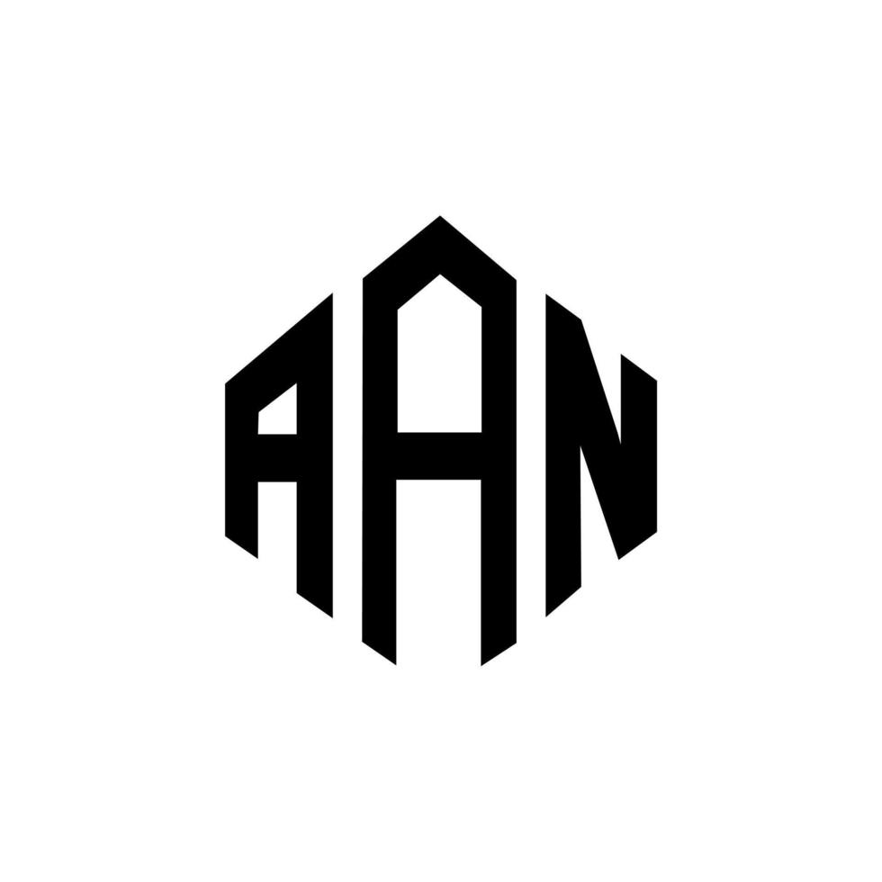 aan letter logo-ontwerp met veelhoekvorm. aan veelhoek en kubusvorm logo-ontwerp. aan zeshoek vector logo sjabloon witte en zwarte kleuren. aan monogram, bedrijfs- en vastgoedlogo.