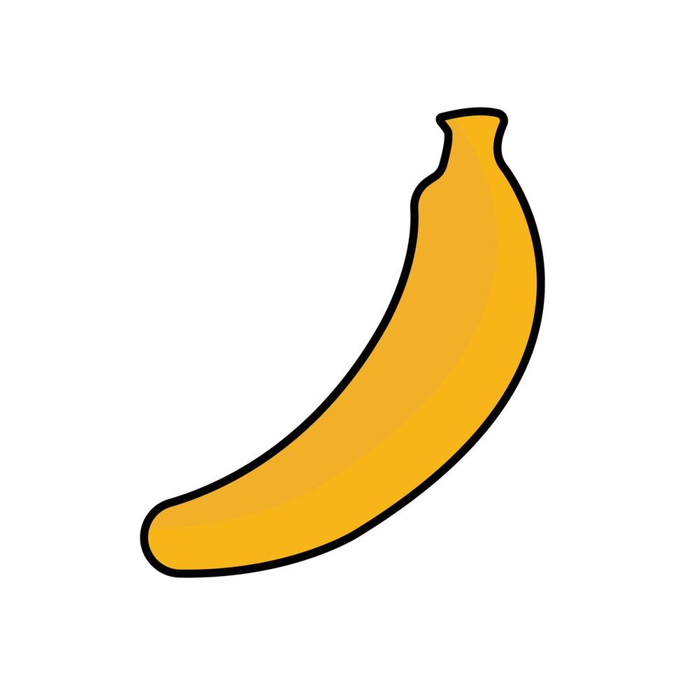 banaan pictogram vector. fruit, vegetarisch. gevulde lijn pictogramstijl. eenvoudig ontwerp bewerkbaar. ontwerp eenvoudige illustratie vector