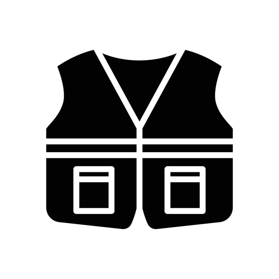 vest icoon. geschikt voor kleding icoon. solide pictogramstijl, glyph. eenvoudig ontwerp bewerkbaar vector