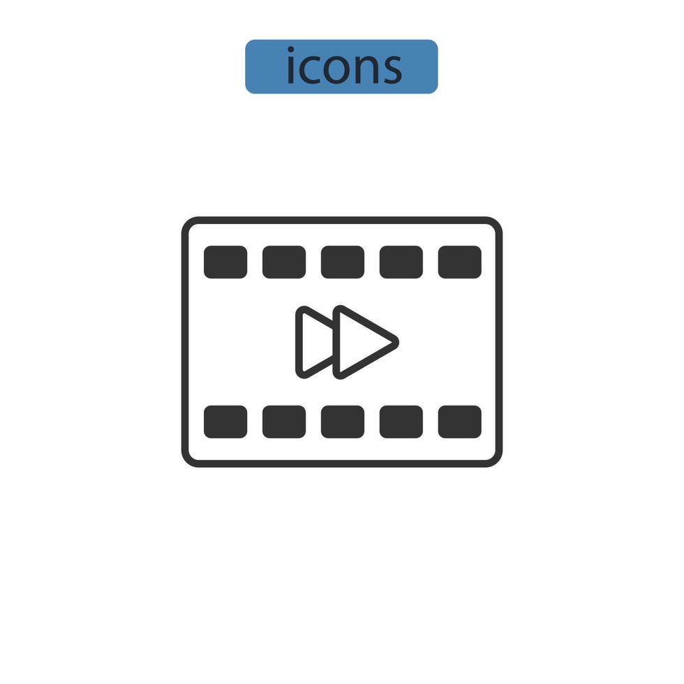video maker iconen symbool vectorelementen voor infographic web vector