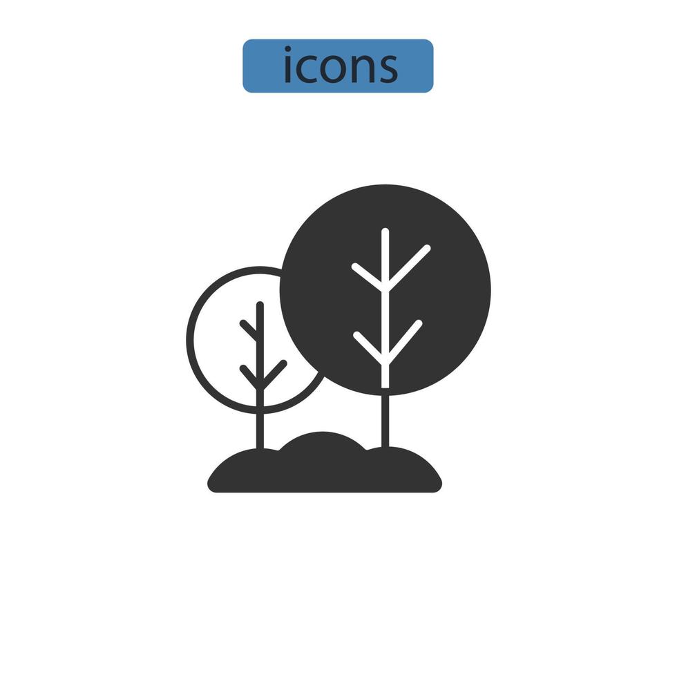 bush iconen symbool vector-elementen voor infographic web vector