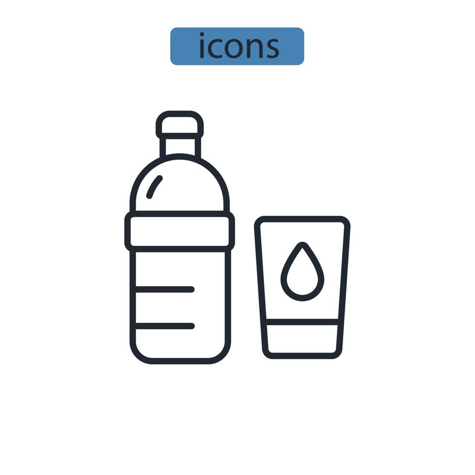 water pictogrammen symbool vector-elementen voor infographic web vector