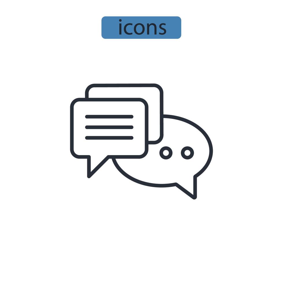 chatpictogrammen symbool vectorelementen voor infographic web vector
