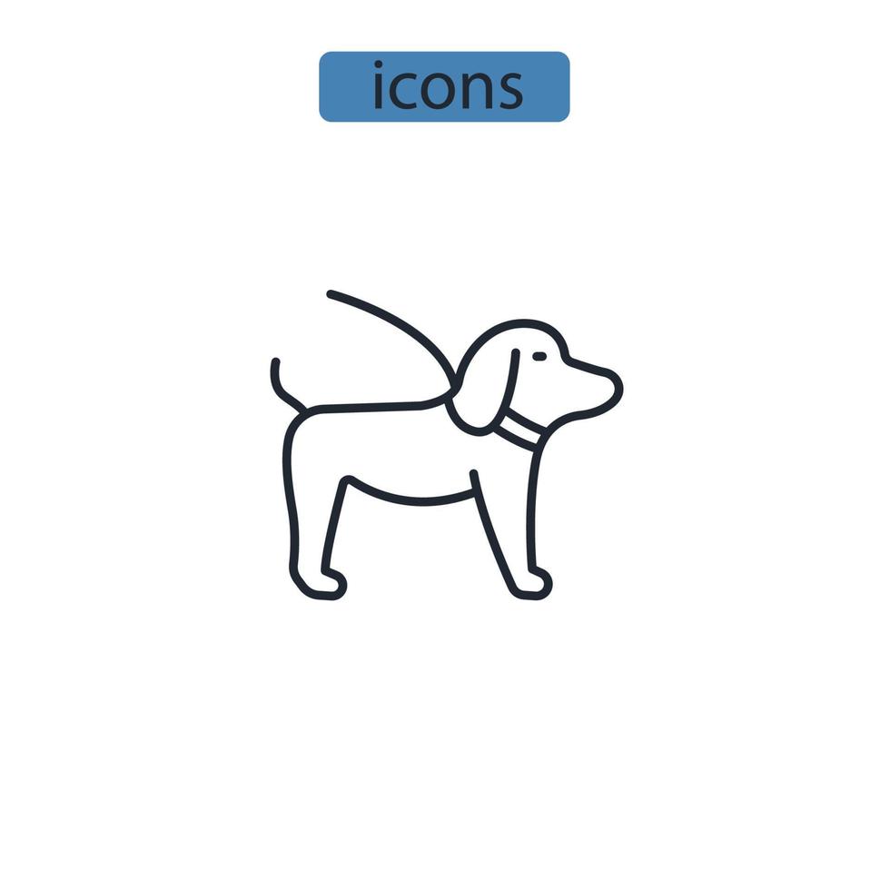 hond pictogrammen symbool vector-elementen voor infographic web vector