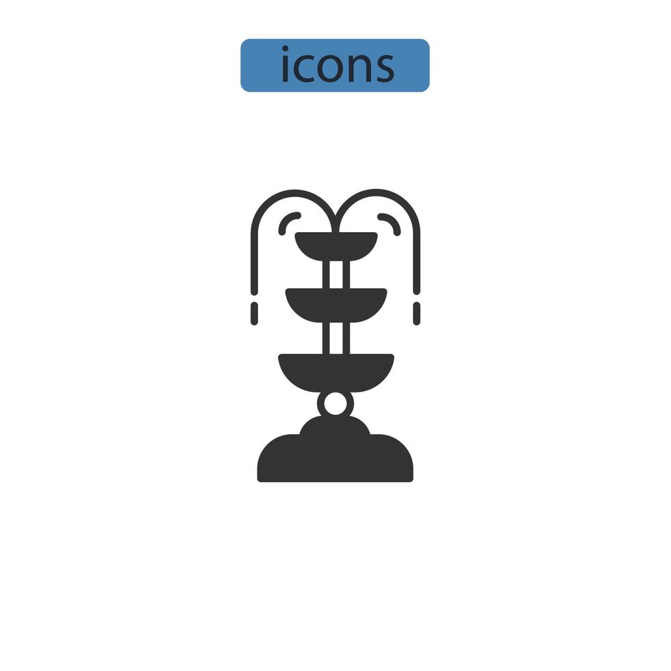 fontein pictogrammen symbool vector-elementen voor infographic web vector