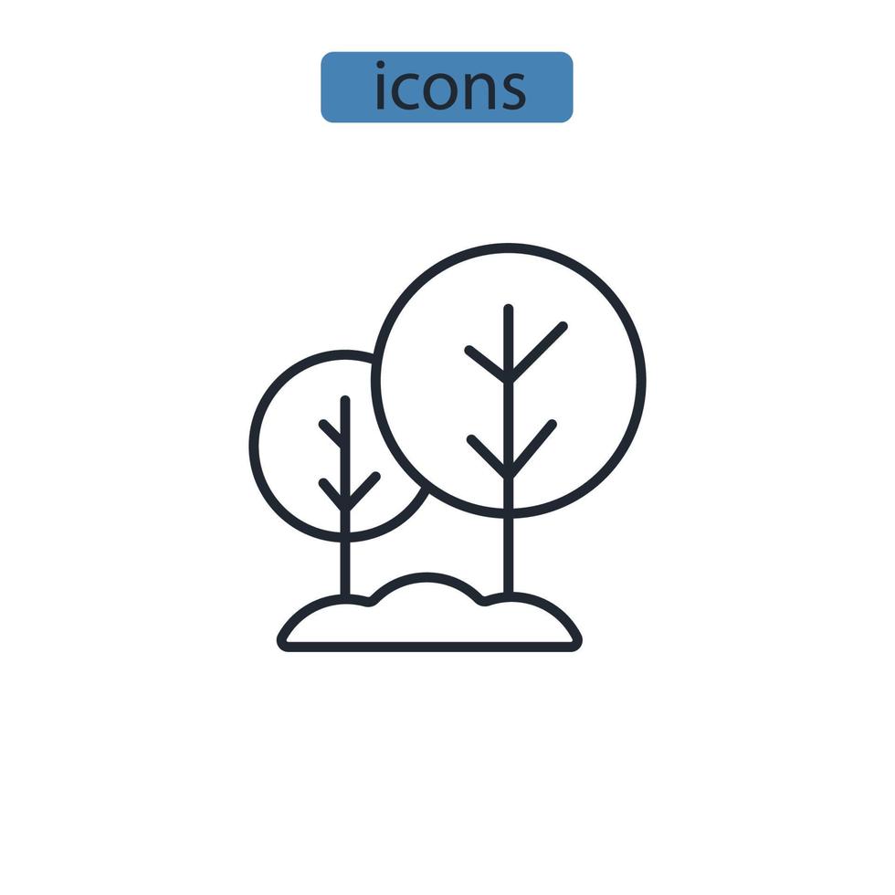 bush iconen symbool vector-elementen voor infographic web vector