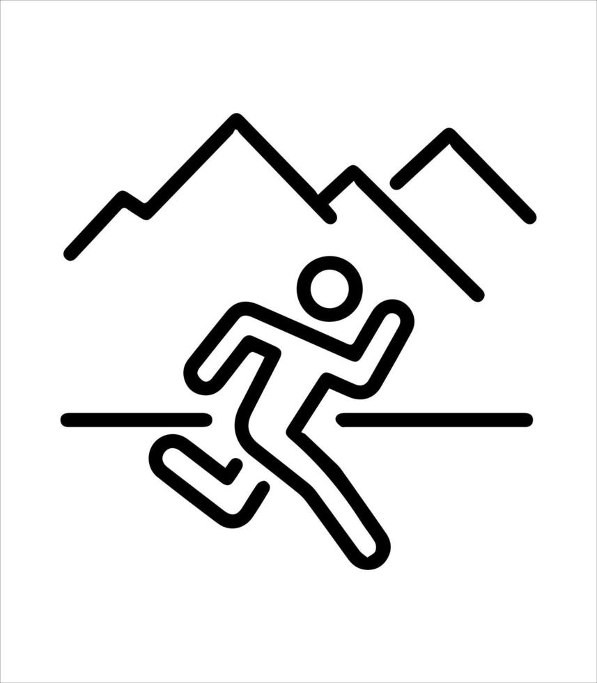 het pictogram voor buitensporten hardlopen vector
