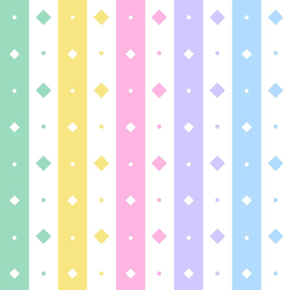 regenboog pastel diamant kantelen vierkant verticale lijn streep stip streepje lijn cirkel naadloze patroon vector illustratie tafelkleed, picknickmat wikkelpapier, mat, stof, textiel, sjaal