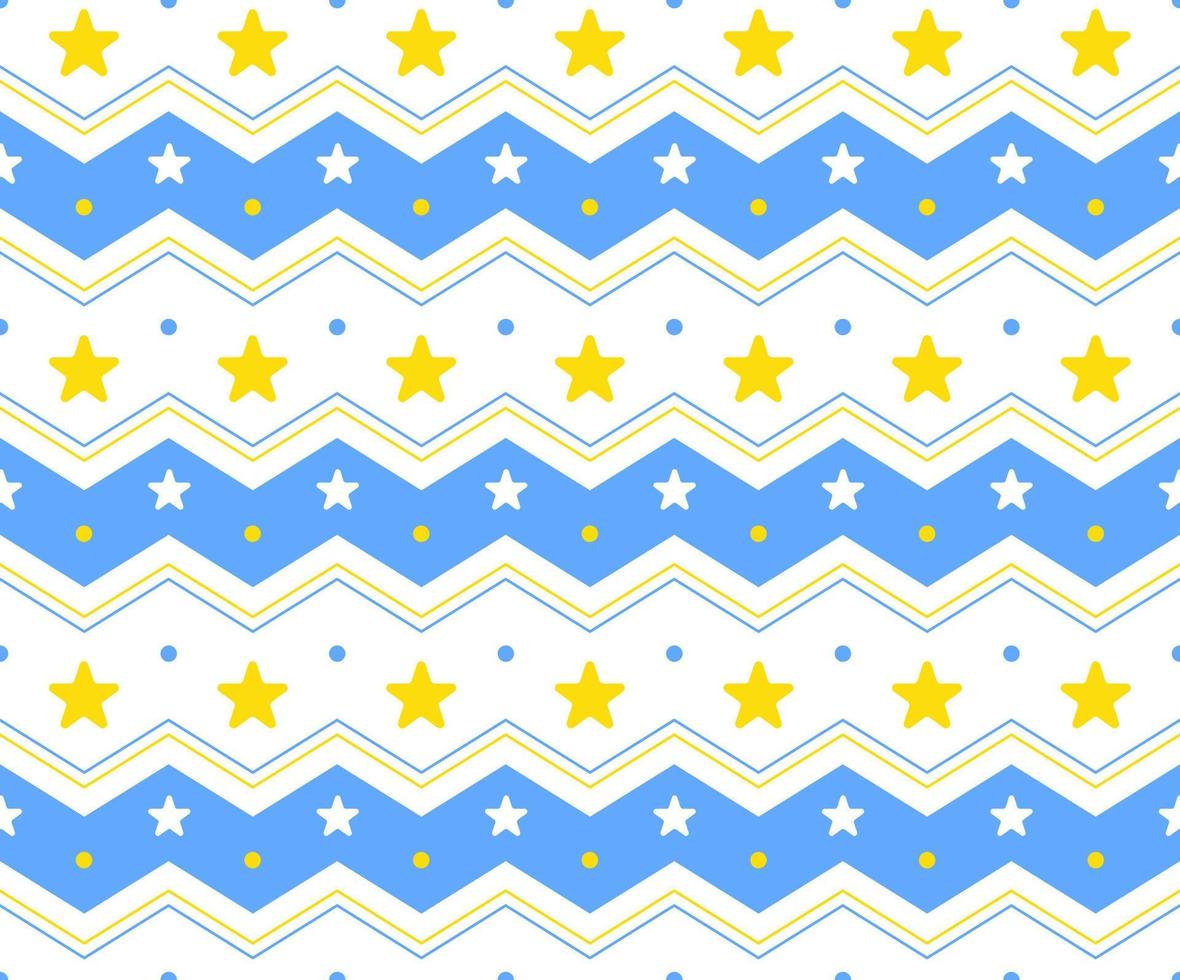 geel blauw pastel ster schijnt fonkeling hemel horizontale zig zag lijn streep stip streepje lijn cirkel naadloze patroon vector illustratie tafelkleed, picknick mat wrap papier, mat, stof, textiel, sjaal