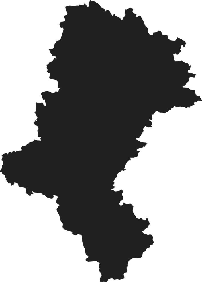 silhouet van de landkaart van polen, de kaart van het woiwodschap Slaskie vector