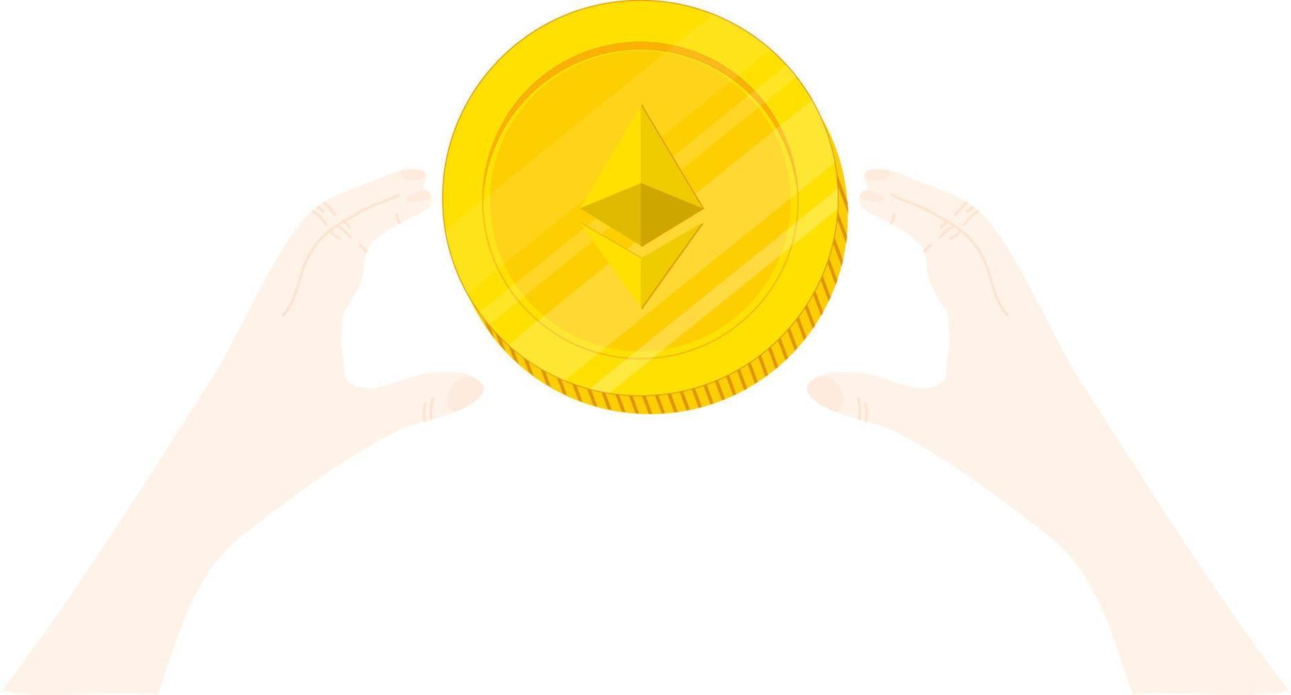 ethereum vector illustration.eth cryptocurrency concept