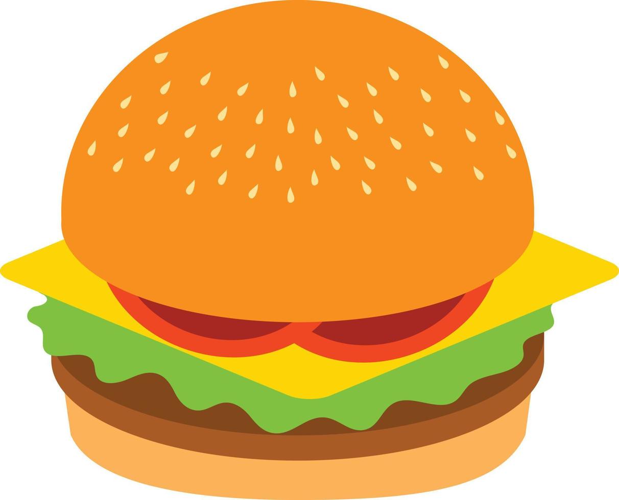 hamburger eenvoudig pictogram voor voedsel logo concept vector