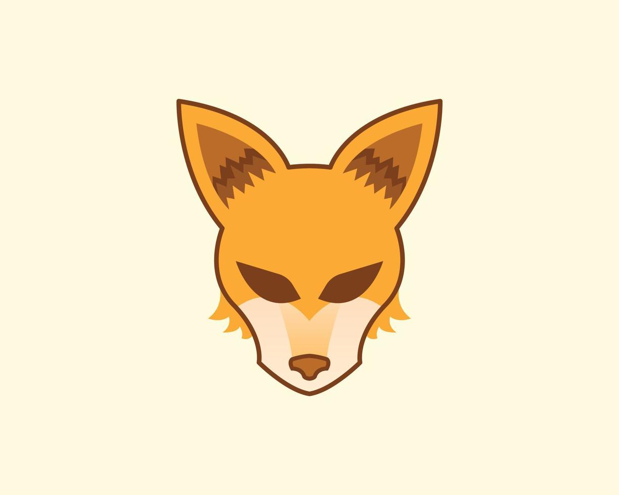 rode vos hoofd logo concept ontwerpelement voor mascotte of games grafisch ontwerp vector