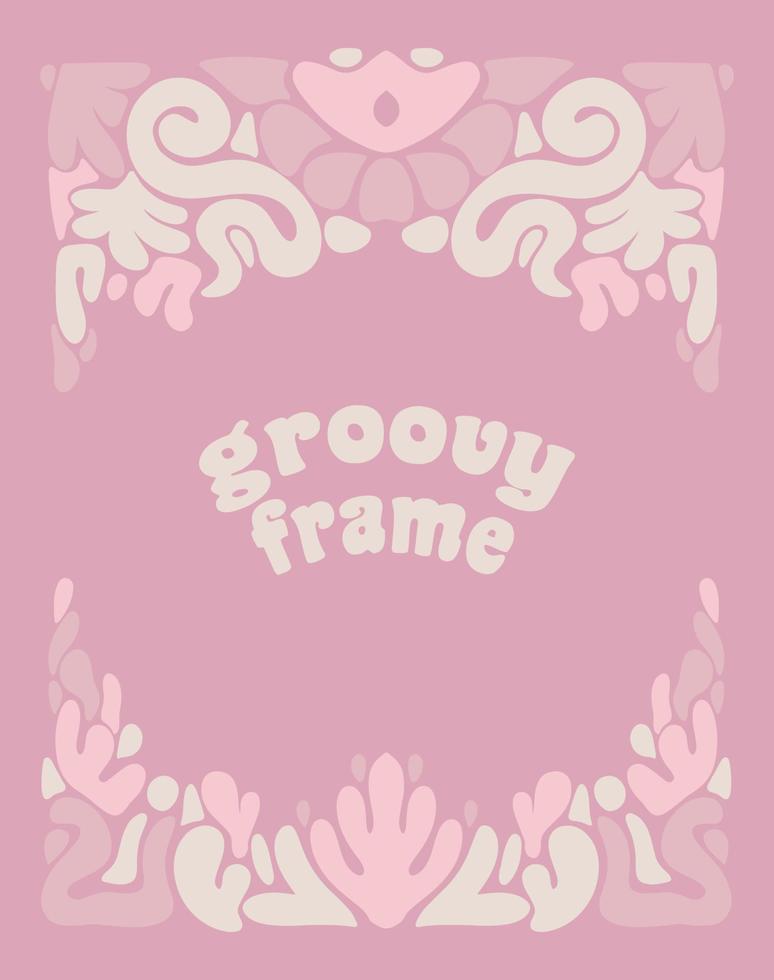 groovy frame bloemen vector