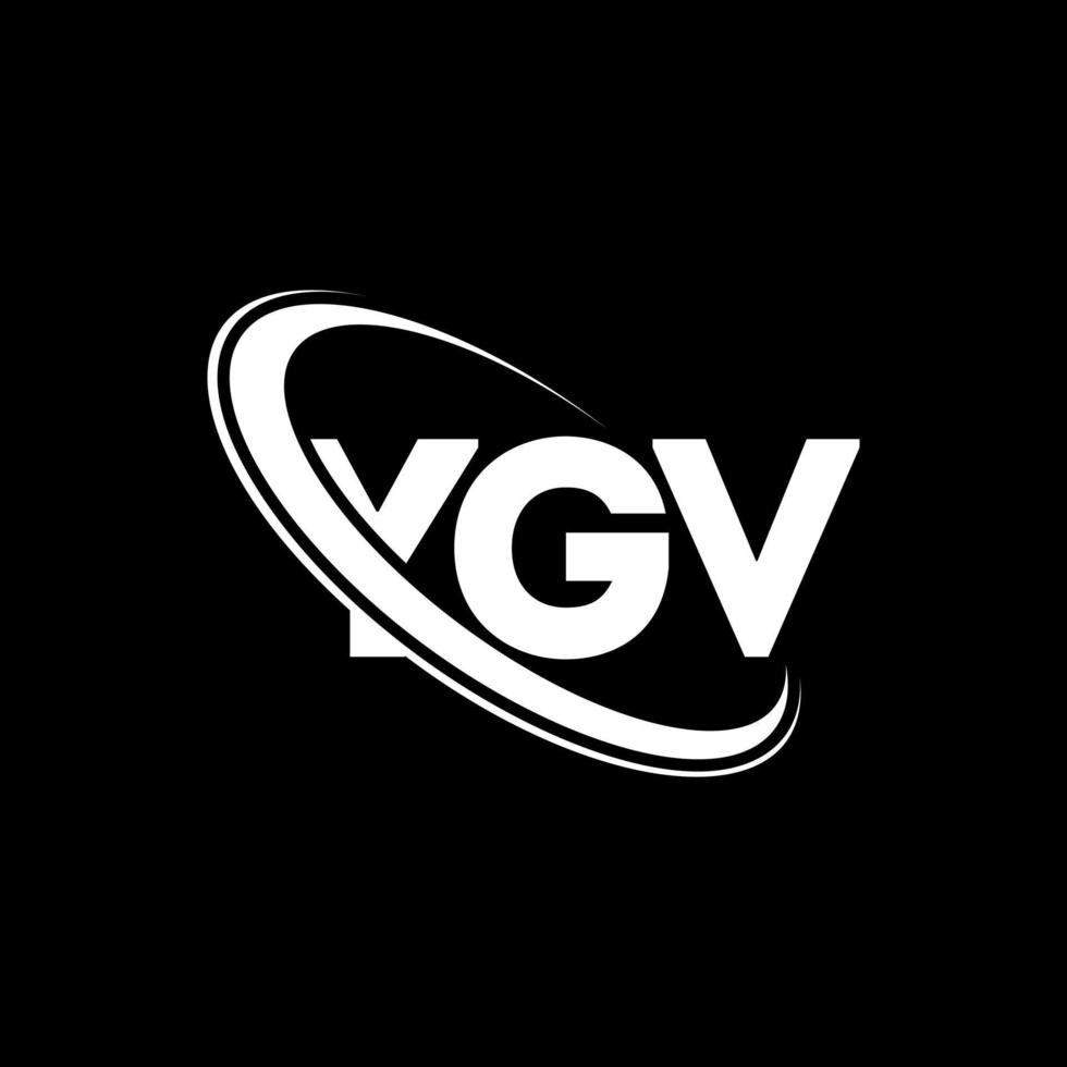 ygv-logo. ygv brief. ygv brief logo ontwerp. initialen ygv-logo gekoppeld aan cirkel en monogram-logo in hoofdletters. ygv typografie voor technologie, zaken en onroerend goed merk. vector