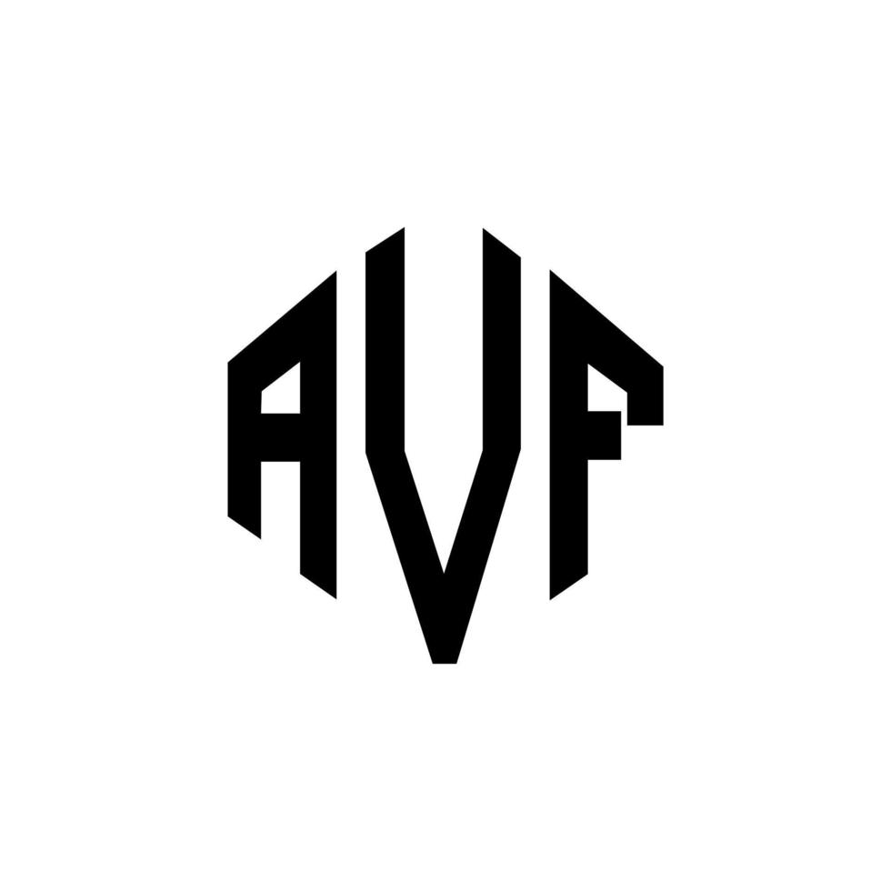 avf letter logo-ontwerp met veelhoekvorm. avf veelhoek en kubusvorm logo-ontwerp. avf zeshoek vector logo sjabloon witte en zwarte kleuren. avf-monogram, bedrijfs- en onroerendgoedlogo.