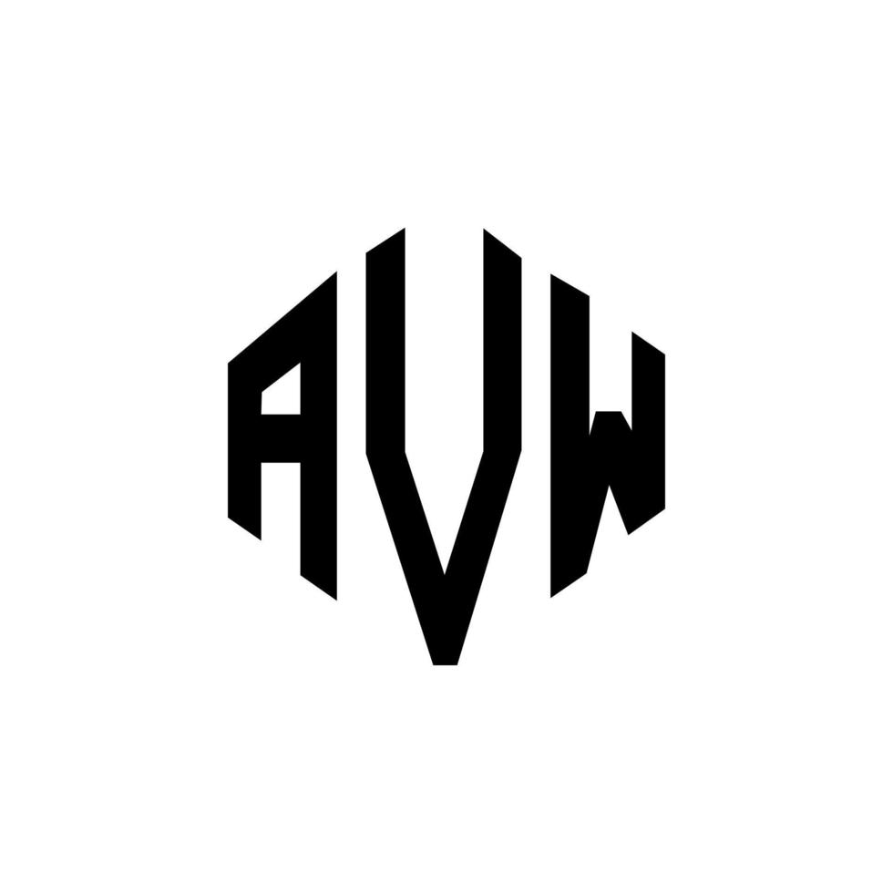 avw letter logo-ontwerp met veelhoekvorm. avw veelhoek en kubusvorm logo-ontwerp. avw zeshoek vector logo sjabloon witte en zwarte kleuren. avw monogram, business en onroerend goed logo.