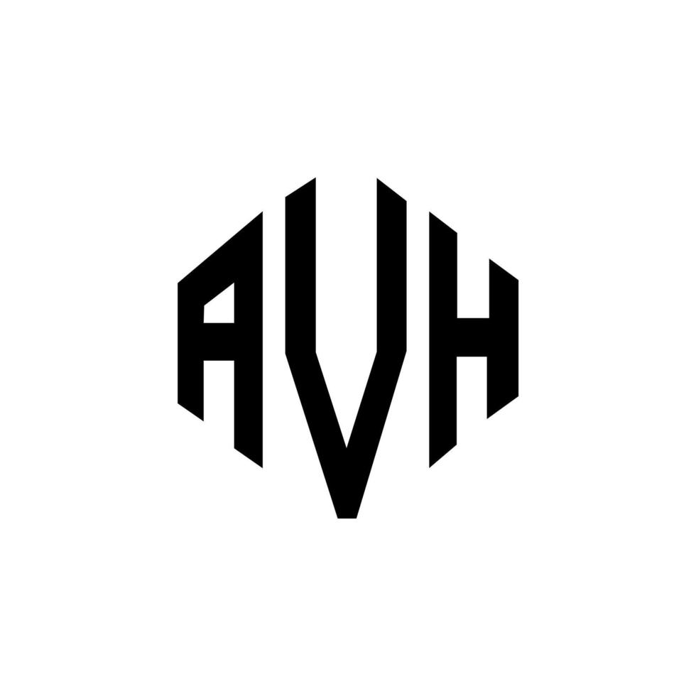 av-letterlogo-ontwerp met veelhoekvorm. avh veelhoek en kubusvorm logo-ontwerp. avh zeshoek vector logo sjabloon witte en zwarte kleuren. avh monogram, business en onroerend goed logo.