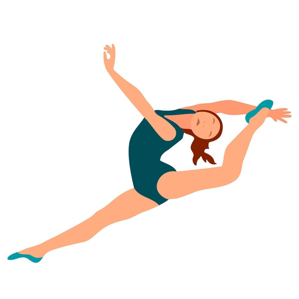 atleet gymnast. soort van sport. vlakke stijl. geïsoleerde vector