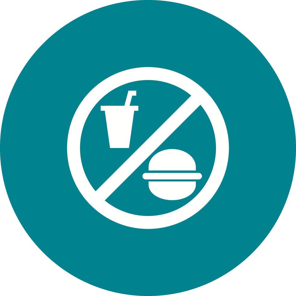 geen eten of drinken cirkel achtergrondpictogram vector