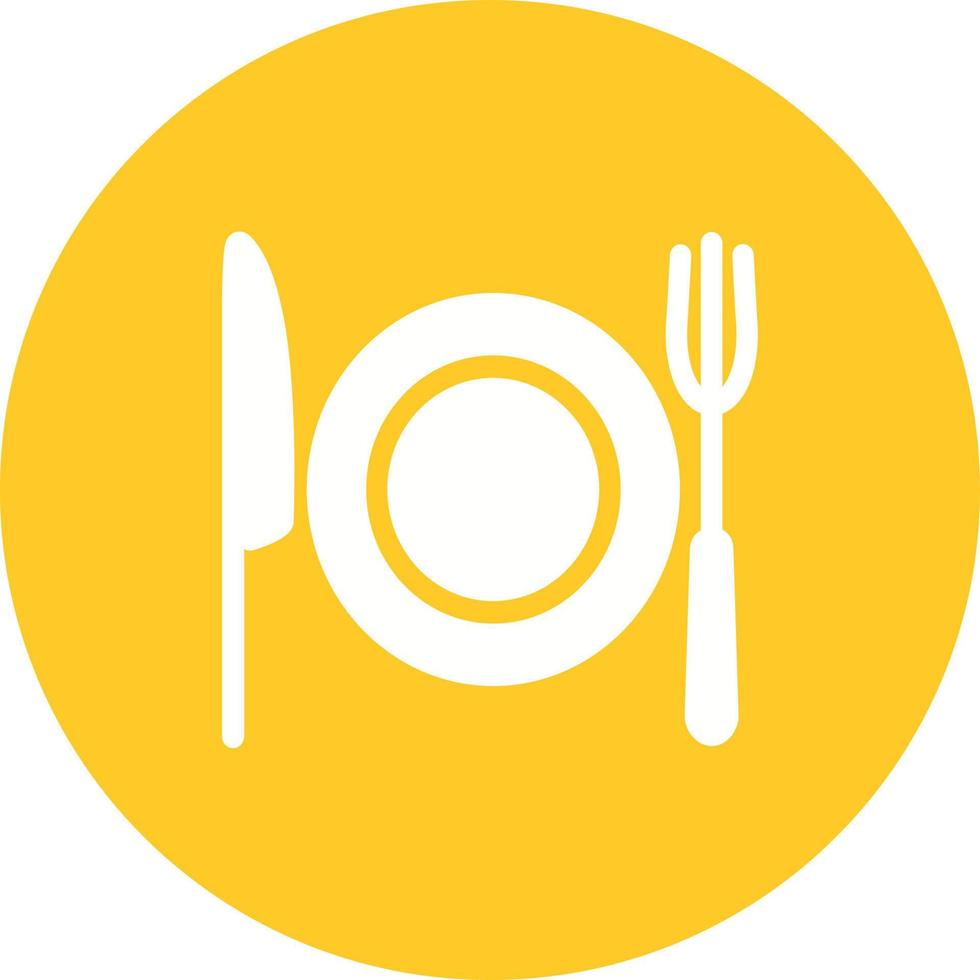 bord met vork en mes cirkel achtergrondpictogram vector