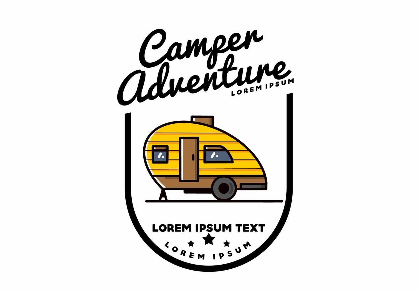 traan camper vintage illustratie ontwerp vector