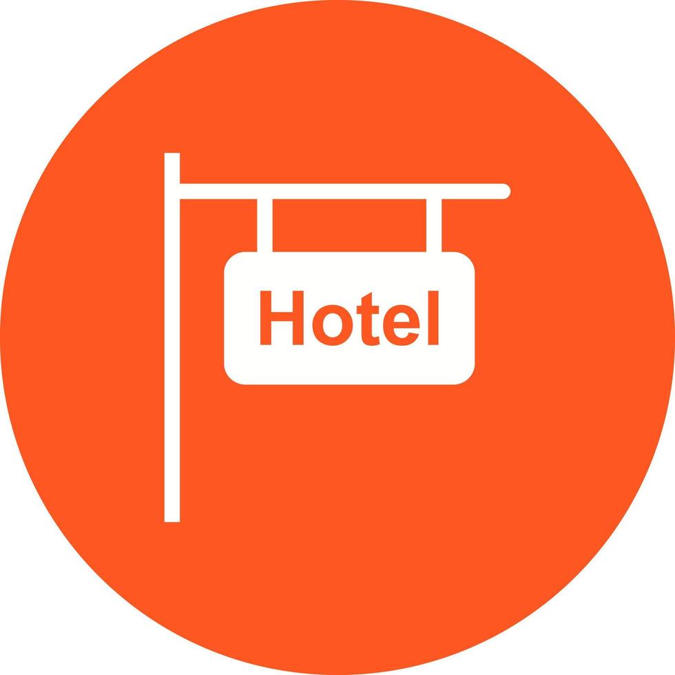 hotel teken cirkel achtergrond pictogram vector