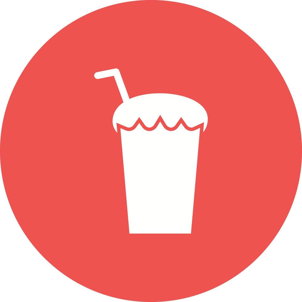 chocolade shake cirkel achtergrond icoon vector