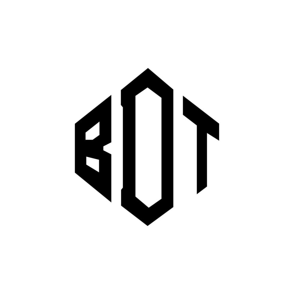 bdt letter logo-ontwerp met veelhoekvorm. bdt veelhoek en kubusvorm logo-ontwerp. bdt zeshoek vector logo sjabloon witte en zwarte kleuren. bdt-monogram, bedrijfs- en onroerendgoedlogo.
