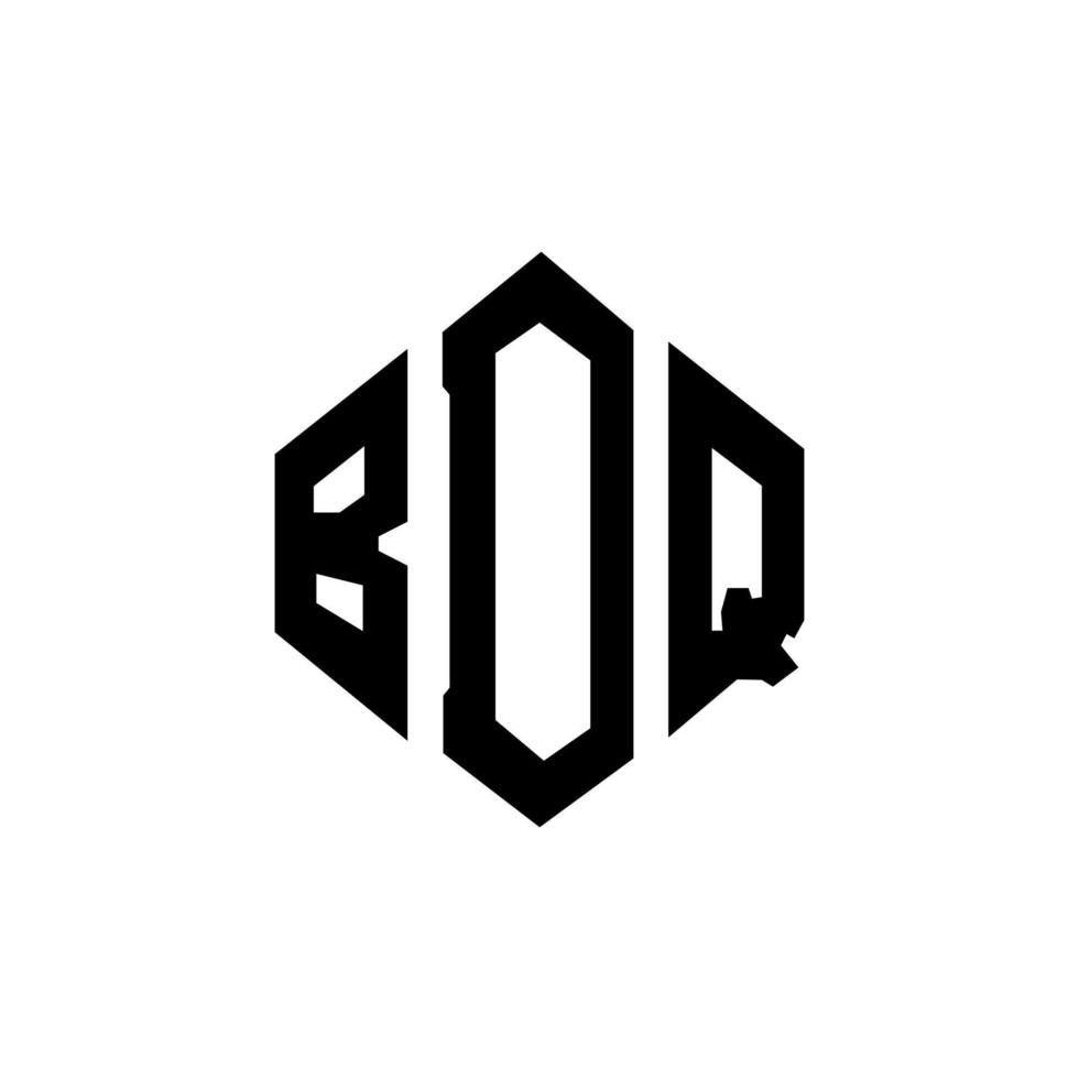 bdq letter logo-ontwerp met veelhoekvorm. bdq veelhoek en kubusvorm logo-ontwerp. bdq zeshoek vector logo sjabloon witte en zwarte kleuren. bdq-monogram, bedrijfs- en onroerendgoedlogo.