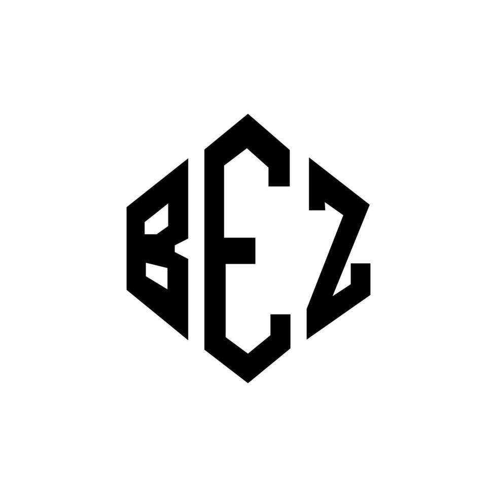 bez letter logo-ontwerp met veelhoekvorm. bez veelhoek en kubusvorm logo-ontwerp. bez zeshoek vector logo sjabloon witte en zwarte kleuren. bez monogram, business en onroerend goed logo.