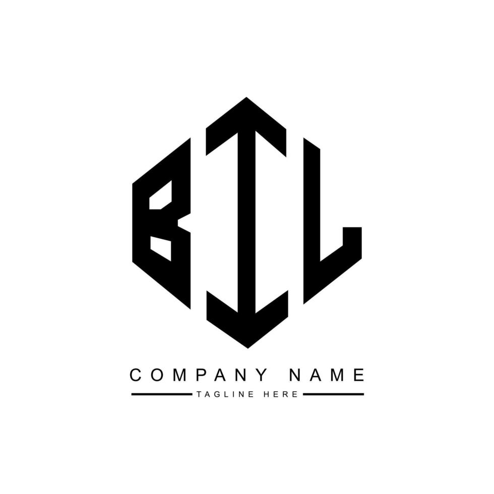 bil letter logo-ontwerp met veelhoekvorm. bil veelhoek en kubusvorm logo-ontwerp. bil zeshoek vector logo sjabloon witte en zwarte kleuren. bil monogram, bedrijfs- en onroerend goed logo.