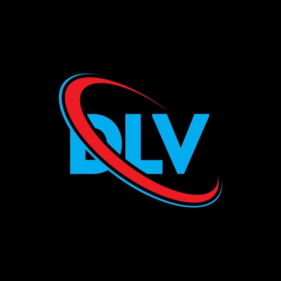 dlv-logo. dlv brief. dlv brief logo ontwerp. initialen dlv-logo gekoppeld aan cirkel en monogram-logo in hoofdletters. dlv typografie voor technologie, zaken en onroerend goed merk. vector