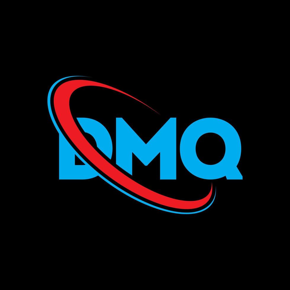 dmq-logo. dmq brief. dmq brief logo ontwerp. initialen dmq-logo gekoppeld aan cirkel en monogram-logo in hoofdletters. dmq typografie voor technologie, zaken en onroerend goed merk. vector