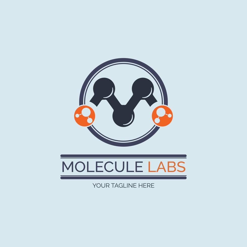 letter m molecuul laboratorium logo sjabloonontwerp voor merk of bedrijf en andere vector