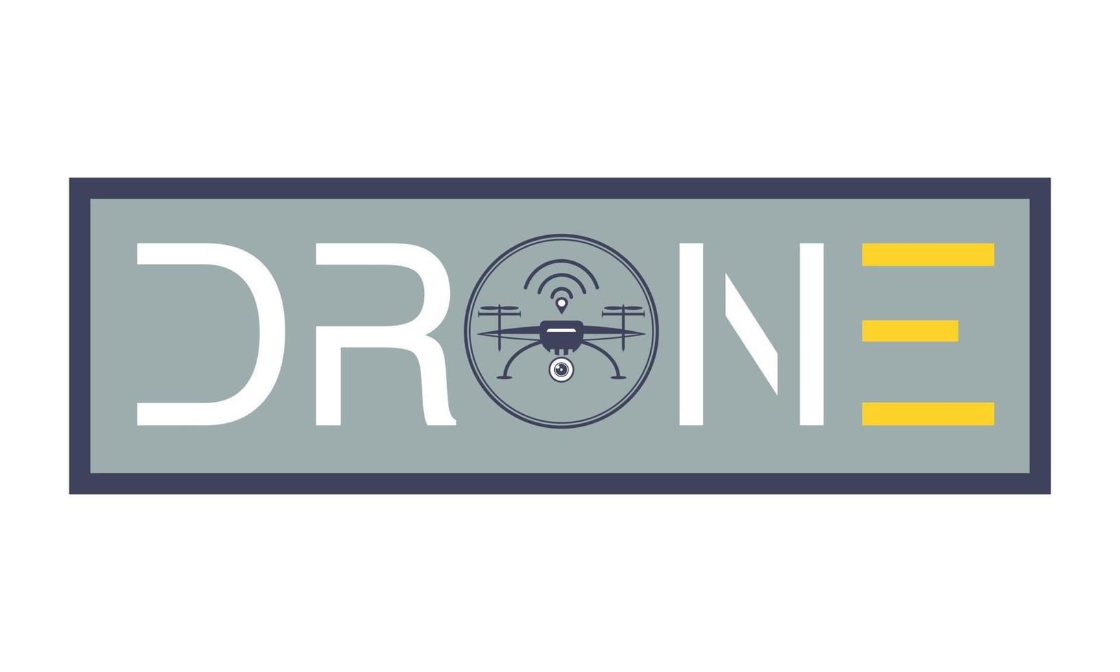 drone logo brief sjabloonontwerp voor merk of bedrijf en andere vector