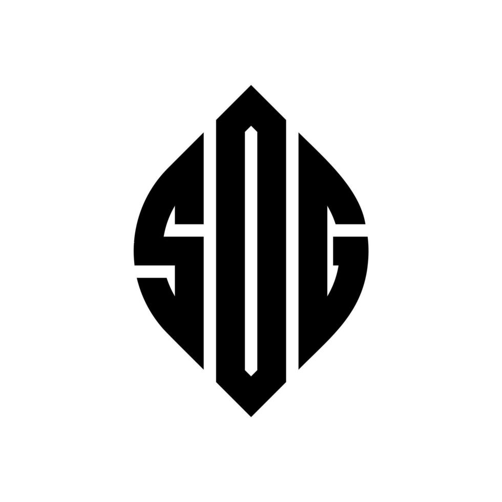 sog cirkel letter logo ontwerp met cirkel en ellipsvorm. sog-ellipsletters met typografische stijl. de drie initialen vormen een cirkellogo. sog cirkel embleem abstracte monogram brief mark vector. vector