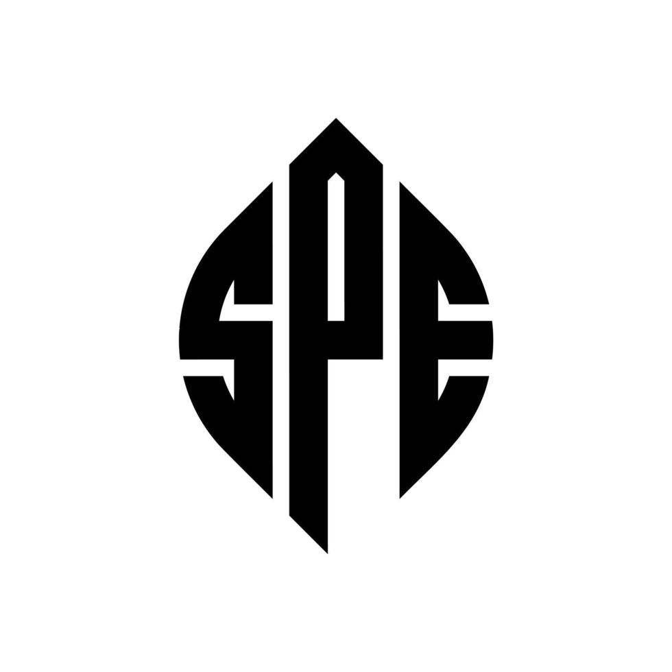 sp cirkel letter logo ontwerp met cirkel en ellipsvorm. spe ellipsletters met typografische stijl. de drie initialen vormen een cirkellogo. sp cirkel embleem abstracte monogram brief mark vector. vector